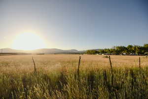 View of yard featuring a mountain view and a view of rural / pastoral area