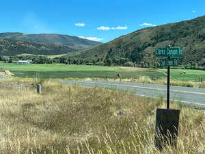 Mountain view featuring a rural view