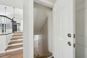 Interior space featuring wood finished floors