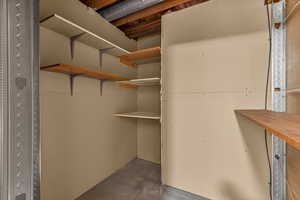 Basement storage area