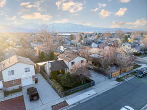 Aerial view with a mountain view and a residential view