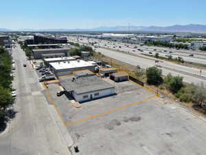 View of property location with property parcel outlined and mountains