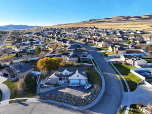 Aerial view with a mountain view and a residential view