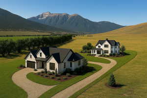 Conceptual drawing of homes that may be built on the property with views of Mt Timpanogos