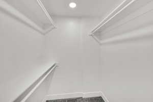 View of walk in closet