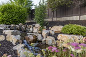 Exterior view of a small pond