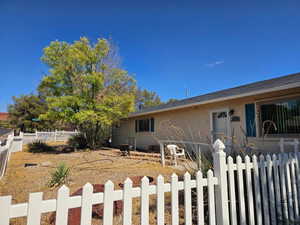View of fenced yard