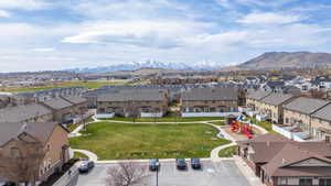 Bird's eye view with a mountain view and a residential view