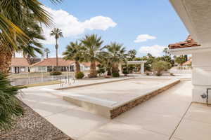 View of patio / terrace with a bocce ball area