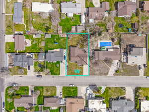 Drone / aerial view with a residential view