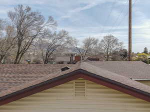Details featuring roof with shingles