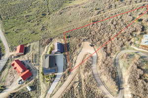 Bird's eye view featuring a rural view