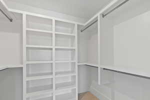View of walk in closet