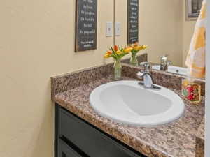 Bathroom featuring vanity