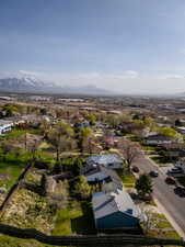 Bird's eye view with a mountain view and a residential view