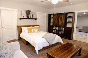 Door on left leads to the Private Full Bathroom