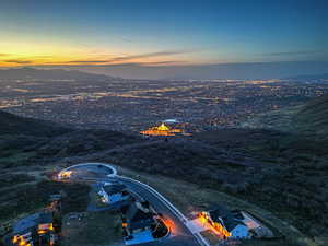 Drone / aerial view with a mountain view
