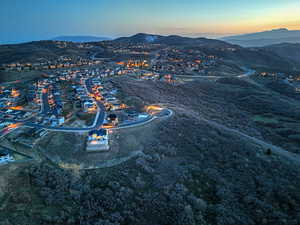 Bird's eye view featuring a mountain view