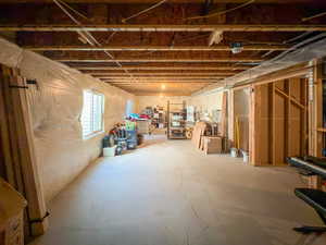 View of below grade area