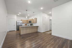 Dining area opens to the kitchen