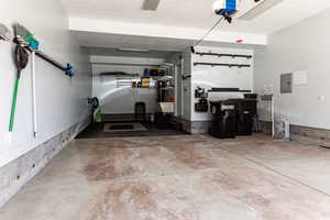 Garage with electric panel