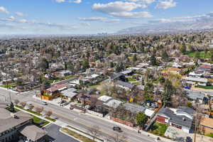 Aerial view with a mountain view and a residential view