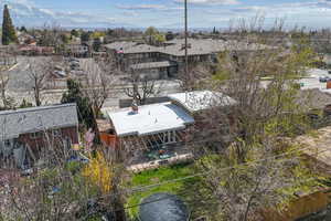 Birds eye view of back of the property