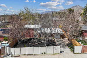 Drone / aerial view of the front of the house