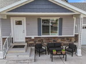 View of front porch