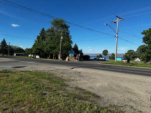 View of road with street lighting