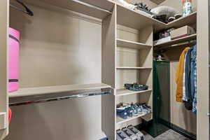 View of walk in closet