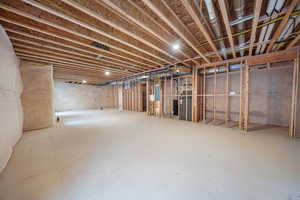 View of unfinished basement