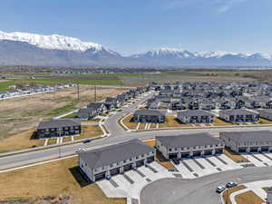 Bird's eye view with a mountain view and a residential view