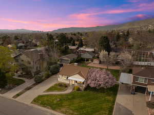 Bird's eye view with a residential view and a mountain view