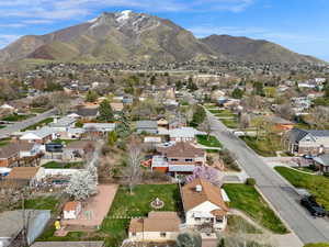 Bird's eye view with a residential view and a mountain view