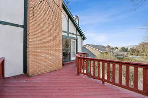 Deck with a mountain view