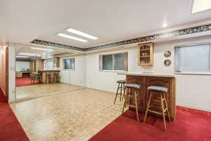 Interior space with bar