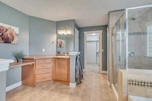 Primary Bathroom with two separate sinks