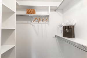 Right half of the primary closet.
