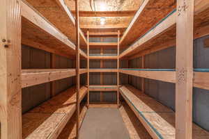 Storage shelving.