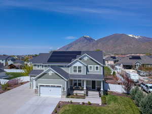 Overhead view of house with a Mountain view.