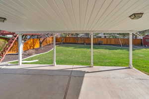 Large covered patio
