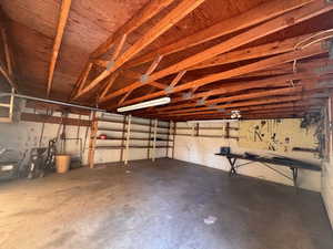 Garage is extra wide and long.