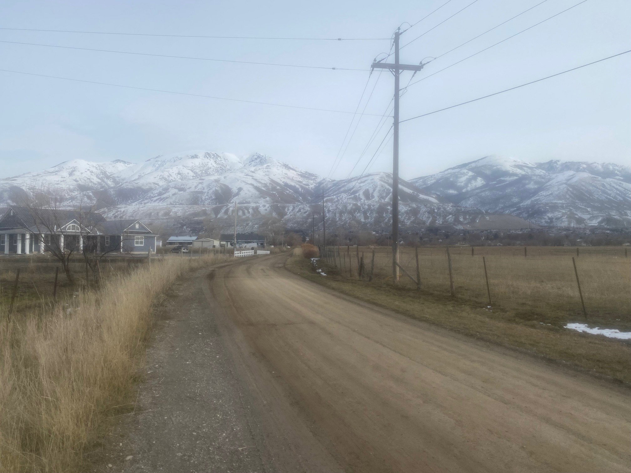 View of road with a mountain view
