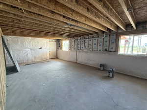 View of below grade area