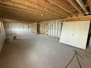 View of unfinished below grade area