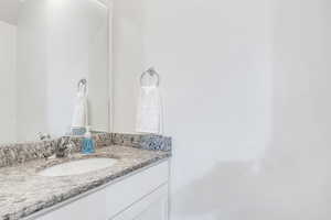 Bathroom featuring vanity