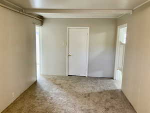 View of carpeted spare room