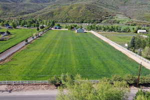 Aerial view of sparsely populated area