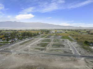 Bird's eye view featuring a mountain view